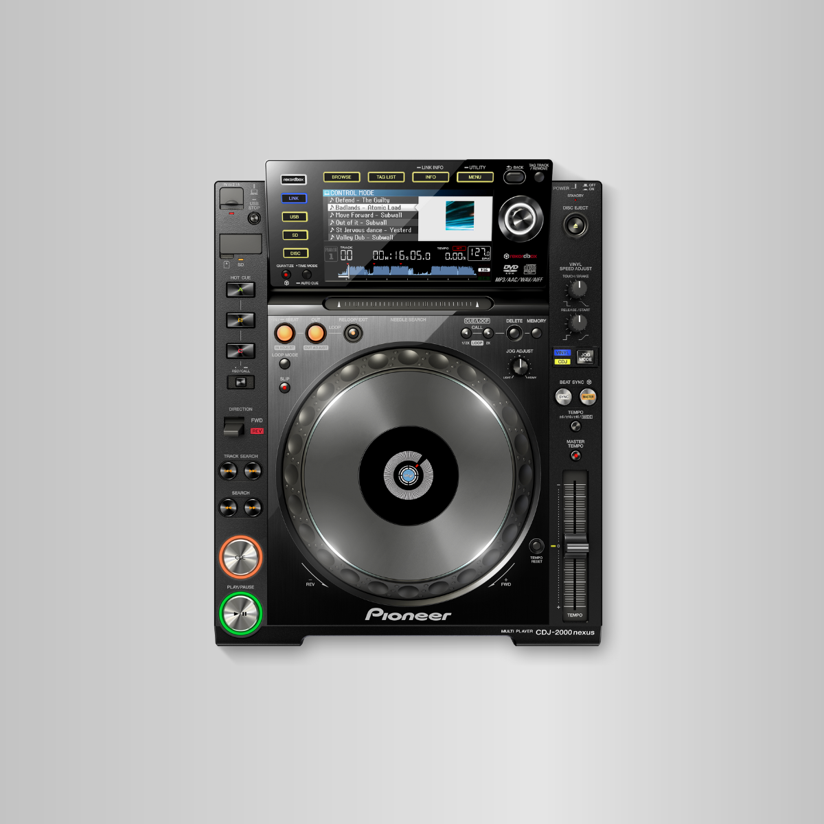 Pioneer CDJ-2000 Nexus DJ-Player mit großem Jogwheel
